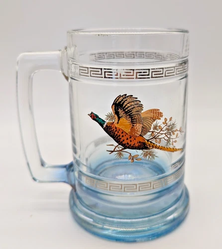 Vintage Princess House Pheasant Crystal Mug Beer Stein Tankard Wild Game
