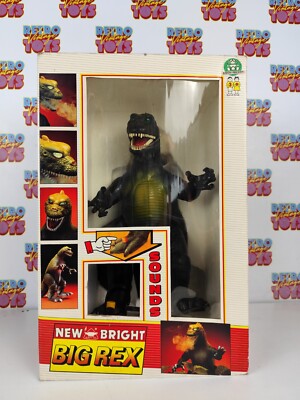 BIG REX DINOSAUR SOUND PRECIOUS GAMES NEW BRIGHT VINTAGE DEADSTOCK GODZILLA KO