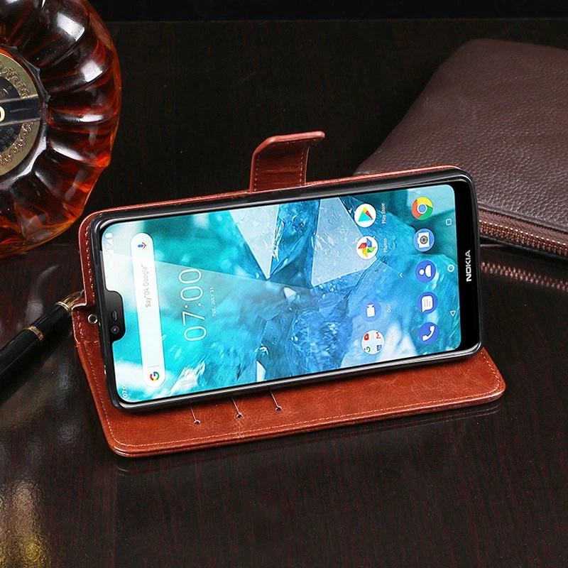 For Nokia 1 2 3 6 6.1 7.1 Plus 2.3 3.2 Magnetic Flip Leather Wallet Case Cover - Image 4 of 4