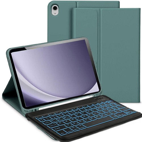 Für Samsung Galaxy Tab S9/S9 FE/S8/S7/A9+ QWERTZ Beleuchtete Tastatur Maus Hülle - Bild 30 von 35