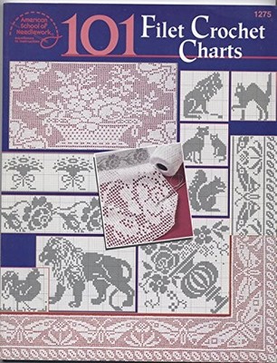 101 FILET CROCHET CHARTS By Unknown *Excellent Condition*