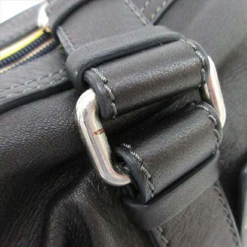 Borsa a mano CHLOE logo borchie pelle nera autentica dal Giappone - Foto 21 di 24