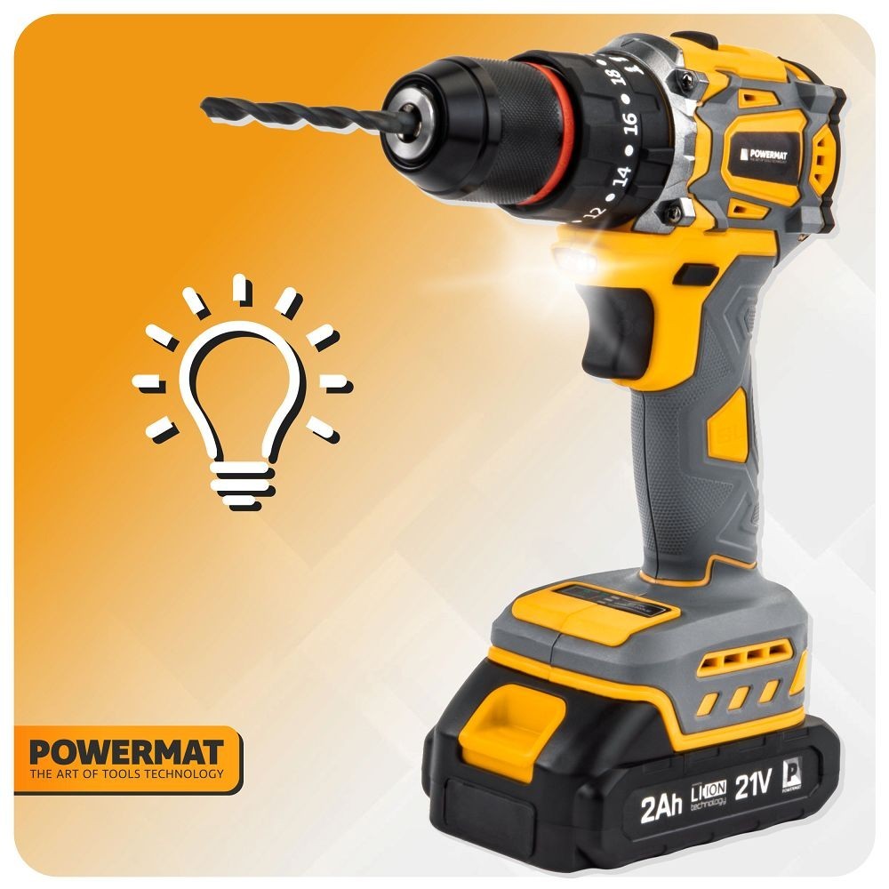 Trapano Avvitatore Brushless 21V con 2 Batterie e Kit foto 6