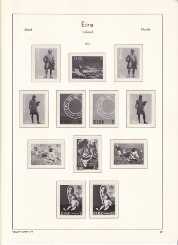 IRELAND LIGHTHOUSE BROWN HINGELESS ALBUM 1970 - 1999 118 PAGES (NO STAMPS) - Picture 10 of 24