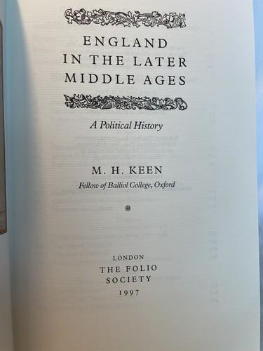 ENGLAND IN THE LATER MIDDLE AGES Keen Folio Society mit Schuber 1997 Neu Mint - Bild 7 von 10
