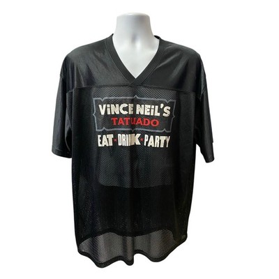 VINCE NEIL'S TATUADO Eat Drink Party Jersey   Black Sport-Tek XL