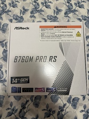 ASRock B760M Pro RS Motherboard DDR5 7200MHz HDMI DisplayPort eDP LGA1700 192GB