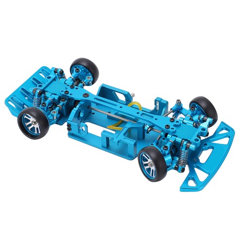 (Blue)RC Car Assembled Chassis Frame Aluminum Alloy With Wheels For WLtoys DM - Picture 10 of 12
