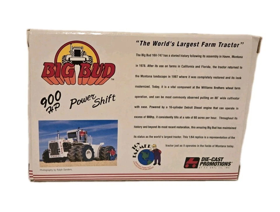Big Bud 16V-747 Tractor Modern Field Edition ERTL Toy Farmer 1/64 Scale  - Image 3 of 4