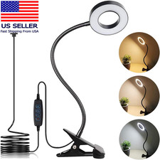 Clip on Light LED Reading Book Study Lamp 3 Color Modes 10 Brightness Eye Protec