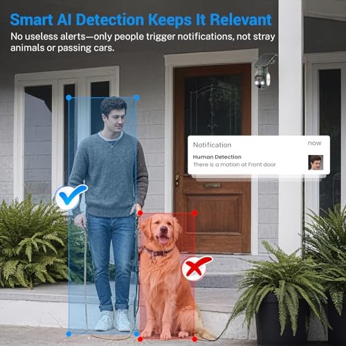 Solar-Powered 1080p Battery Camera, Security Cameras Wireless Camouflage