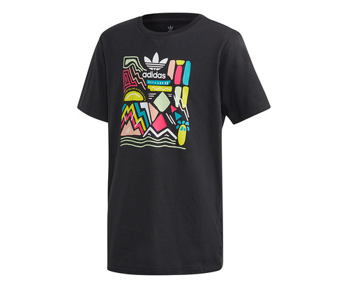Adidas Logo Graphic Boyfriend Girls Active Shirts & Tees Size S, Color: