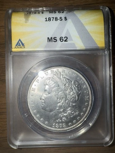 1878-S Morgan Silver Dollar $1 - PCGS MS62, San Francisco Mint T-220
