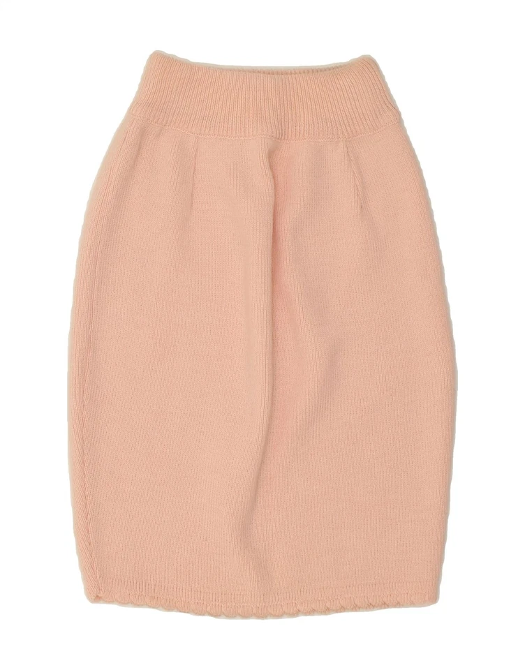 VINTAGE Womens Pencil Skirt W24 XS Pink Wool BS70 - Image 2 of 2