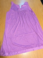 Vtg Vanity Fair Nightgown Sz Large Purple Silky Nylon V Neck Sleeveless