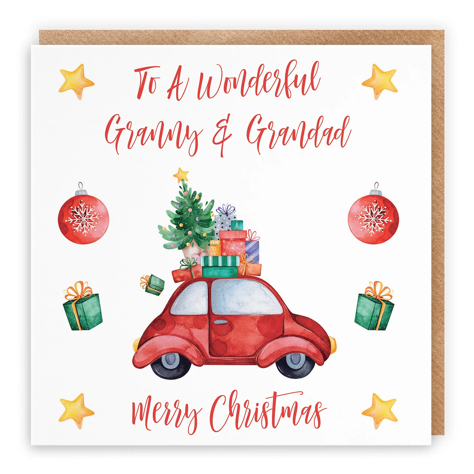 Granny And Grandad Card Christmas Holiday