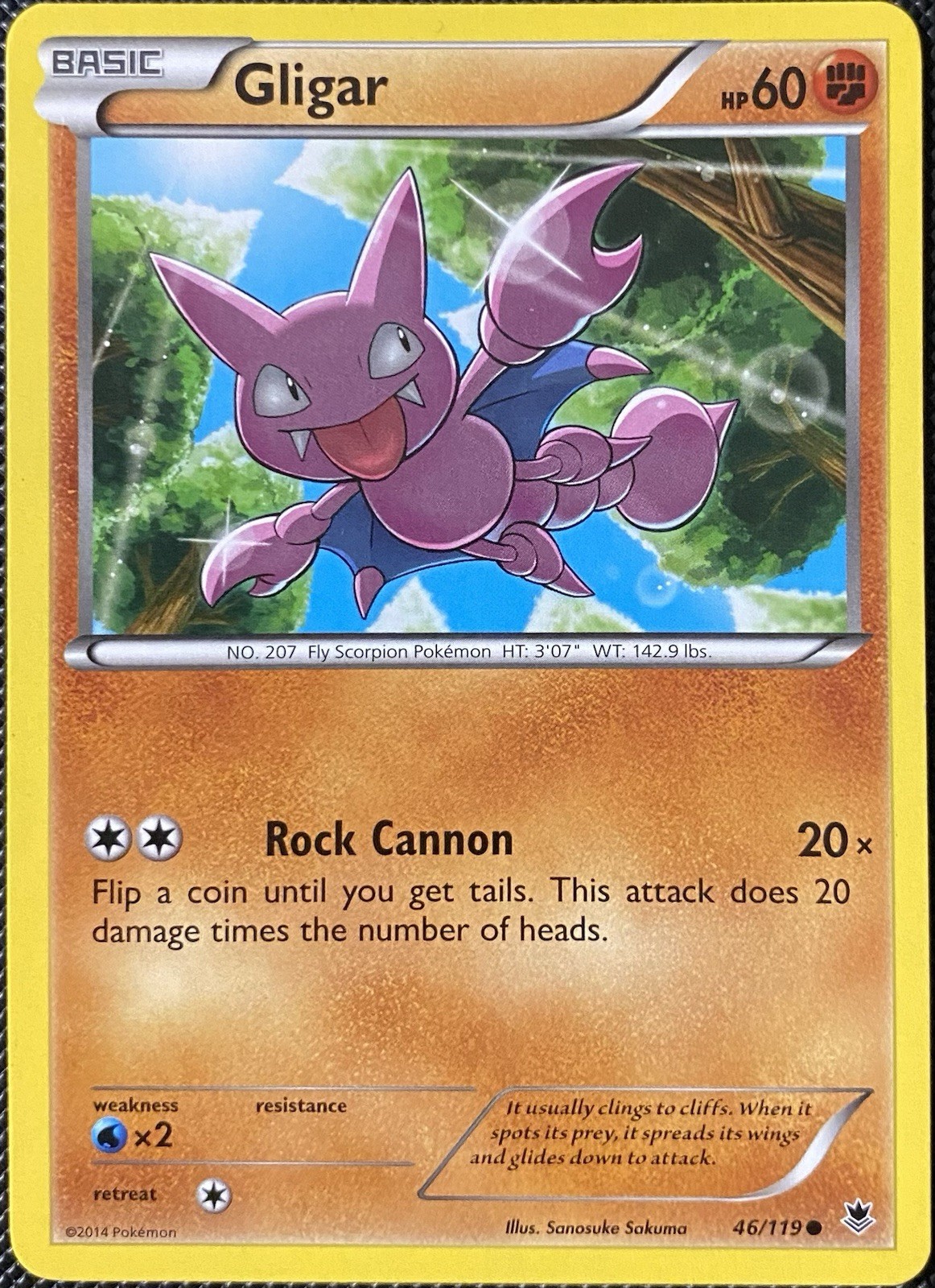 Gligar 46/119 XY - Phantom Forces Regular - Pokémon Card
