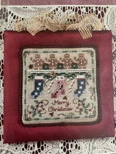 Lady Scarlet's Christmas Just Nan Cross Stitch Kit Easy Easel Chart Beads Charms