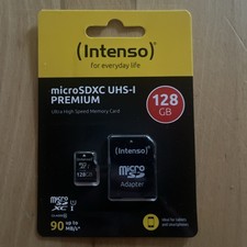 Intenso 128GB Micro SD Card,      90MB/s