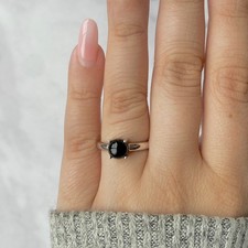 Black Onyx Ring / 925 Sterling Silver Ring / Healing Gemstone / Gifts for her