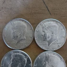 1964 Kennedy Half Dollar Silver Coins Lot of 4 Circulated