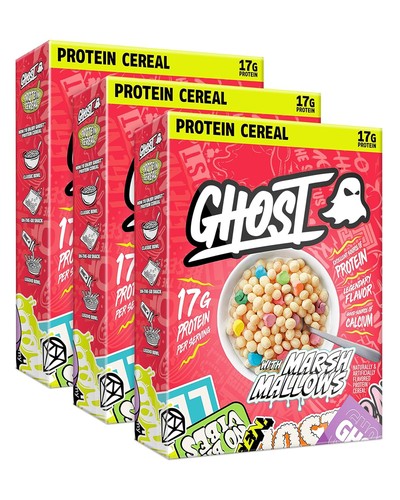 GHOST Protein Cereal, Marshmallows (3-Pack) - Contains Lucky Charms...