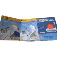 Apollo Plain Paper Copier Transparency Film, 100 Sheets New Sealed, Plus Extra