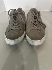 Converse Leather Suede Tan Beige Lace Up M-9 W-11