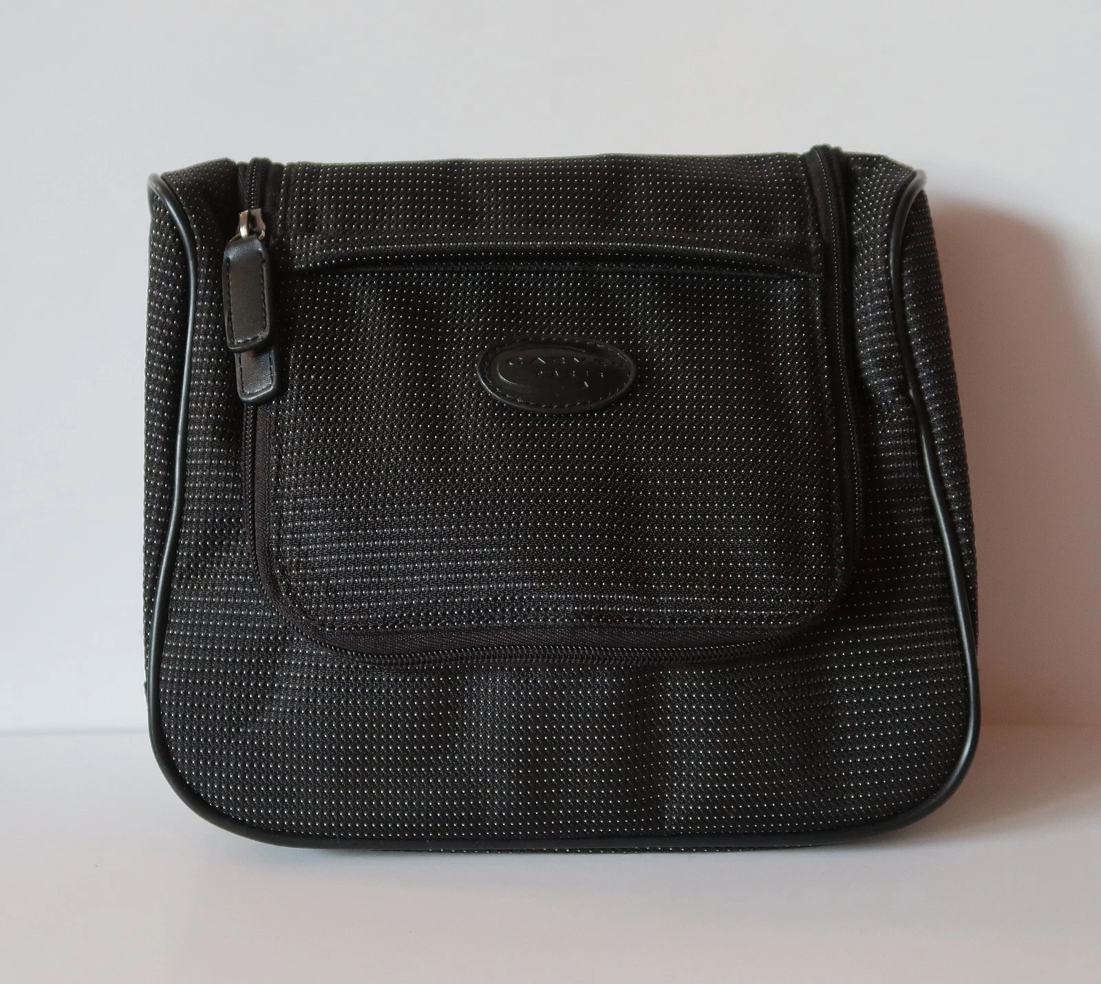 CARVEN Vintage Black Hanging Toiletry Cosmetic Bag Travel Organizer
