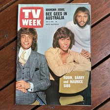 TV Week Magazine Bee Gees in Australia Souvenir Issue with poster July 1971