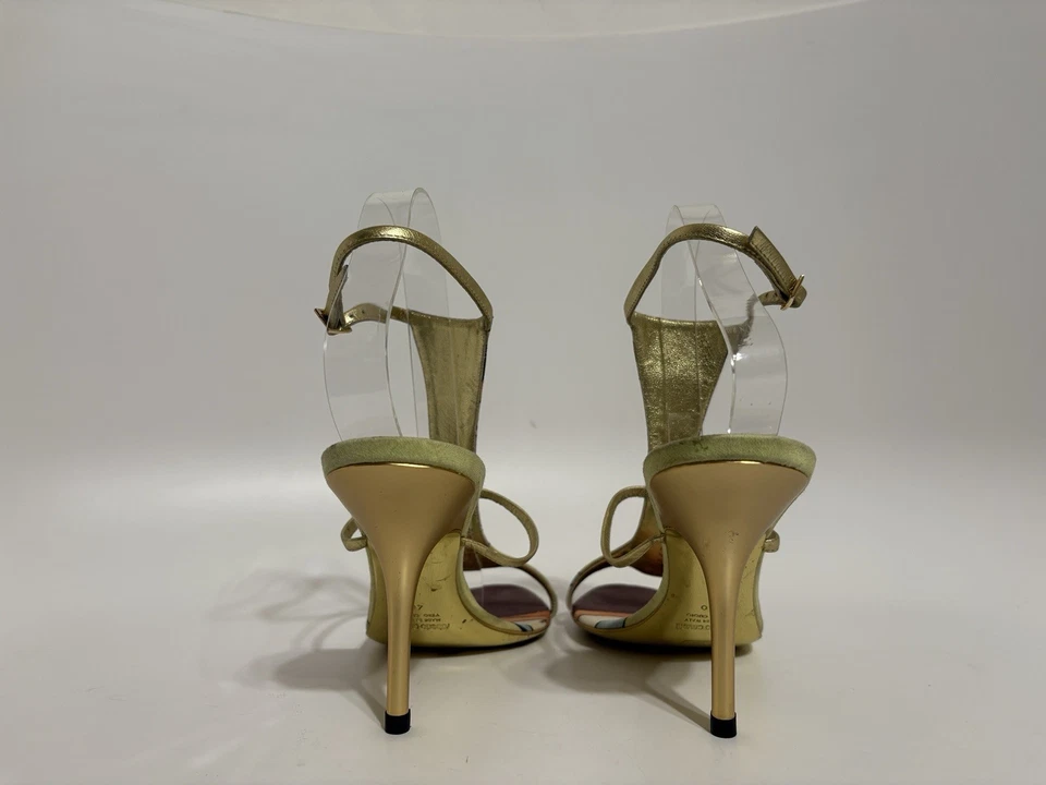 Sandalia Tacones 40 Estampado Amarillo Roberto Cavalli De Colección Foto 3 de 4