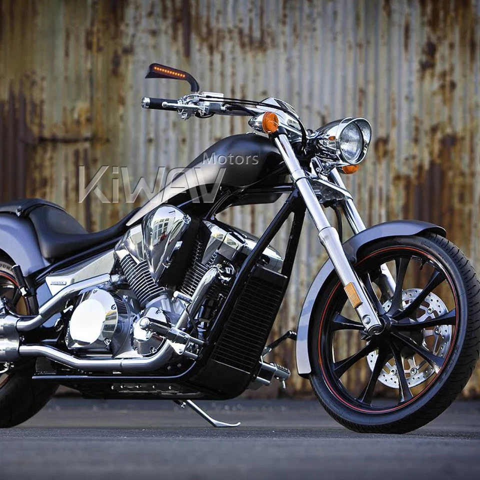 KiWAV rétroviseur AXE mat noir 12pcs LED clignotants 10mm vis pour Norton - Photo 4/4