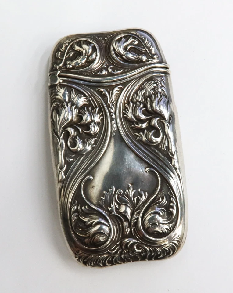 Estuche R. Wallace & Sons Plata Esterlina Vesta Match Holder #376 circa 1900 Foto 2 de 4