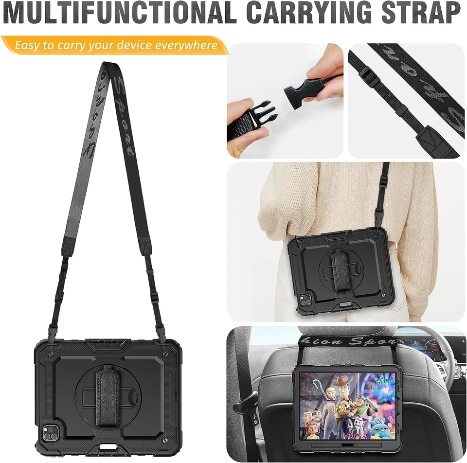 Funda resistente para iPad Pro 11 pulgadas (2022/2021/2020/2018) con protector de pantalla Foto 3 de 4