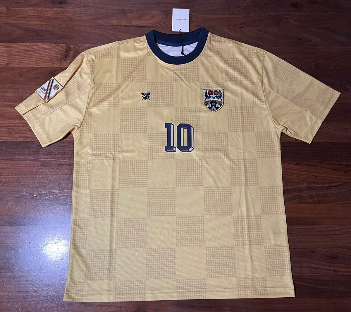 Aime Leon Dore Team Soccer Jersey in Dried Moss (Yellow Aime Leon Dore Team Soccer Jersey in Dried Moss (Yellow