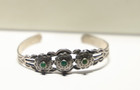 Vintage Sterling Native American Green Turquoise Cuff Bracelet 15.1 Grams