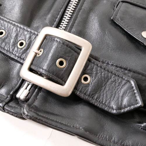 Schott 618 Double Riders Jacket Size 40 Black Leather Made in USA Perfecto - Picture 5 of 12