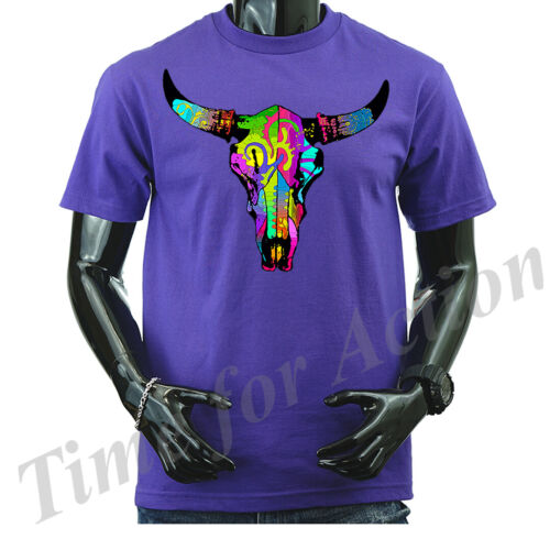 Colorida Camiseta Gráfica Steer Wildlife Wilderness Animal - Imagen 12 de 16