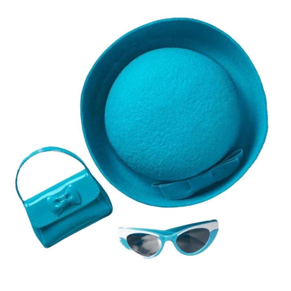 Muñeca American Girl Melody años 60 Meet Accessories sombrero cartera y gafas de sol ojo de gato Foto 2 de 4