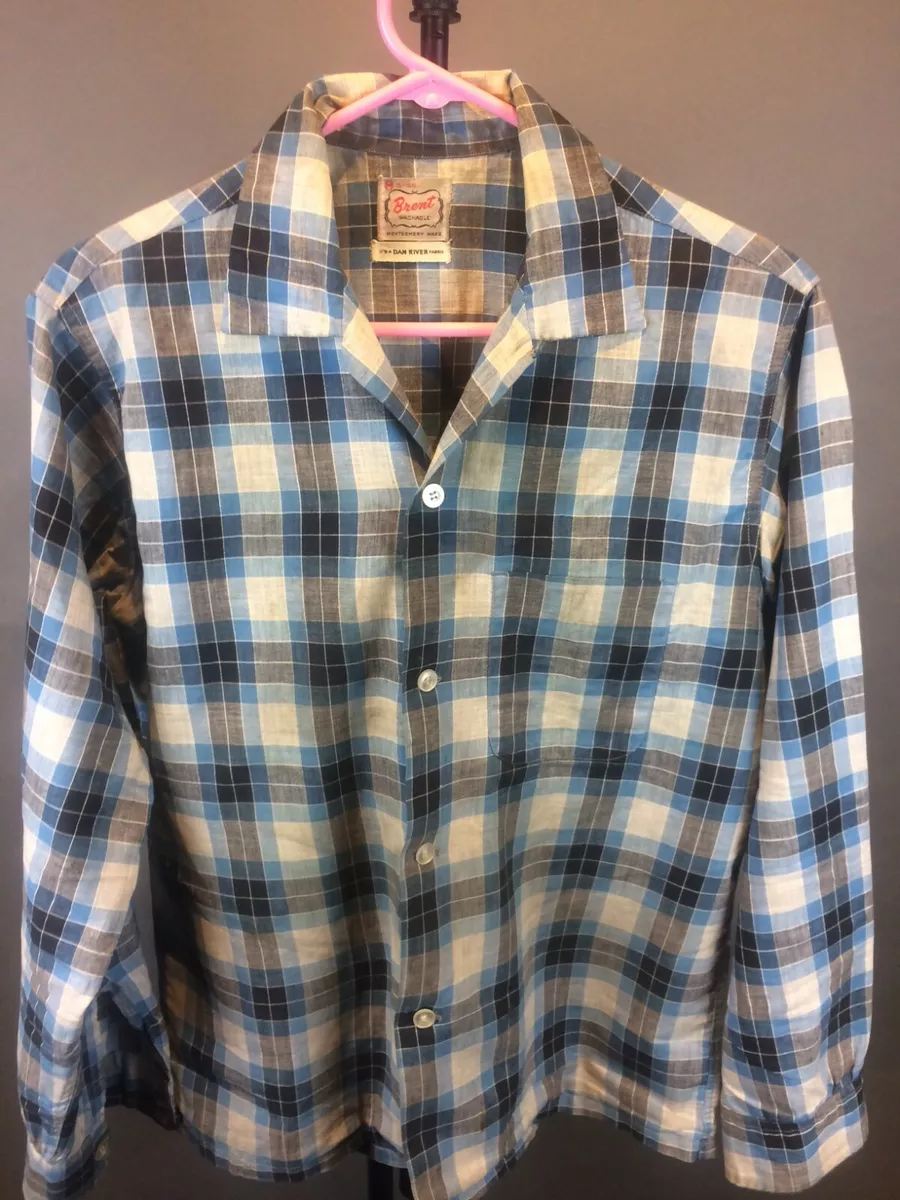 Vintage 1950's Brent Men's Long Sleeve Rayon Shirt