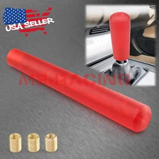 Red Shift Knob Stick Frosted Matte Crystal Bubble Long Throw Gear Shifter 30cm
