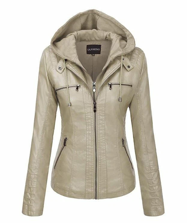 Apricot leather deals jacket