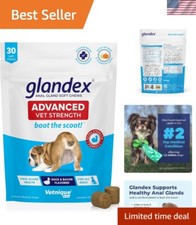 Glandex Duck/Bacon Treats - Supports Healthy Anal Glands, 30 Soft Chews for Dogs