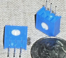 2 BOURNS 3386 C-1-103-LF 10K OHM TRIMPOT POT TRIMMER SINGLE 1 TURN POTENTIOMETER