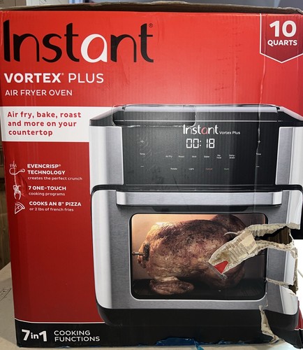 Instant Pot Vortex Plus 7-in-1 Air Fryer Oven 10 Quart Rotisserie Stainless NEW - Picture 6 of 8