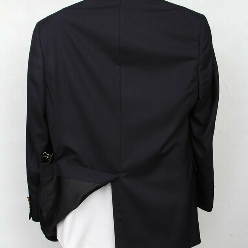 Abrigo Blazer Hart Schaffner Marx Belk azul marino dos botones ventilación individual para hombre 40R - Imagen 9 de 12