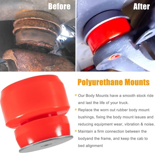 7-141 Body Cab Mount Bushing Kit For Chevy Silverado 1500 1999~2014 GMC Sierra - Foto 6 di 11