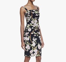 Dolce & Gabbana Floral-Print Ruched Sheath Dress Size: 42IT (US 6) | MSRP $2795