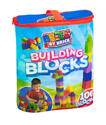 80pc Brick by Brick Blocks Set With Handy Carry Case Encourages