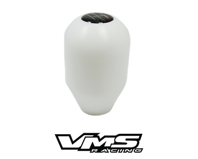 VMS RACING WHITE TEFLON DELRIN GEAR LEVER SHIFT KNOB FOR MAZDA 5 SPEED 10X1.25